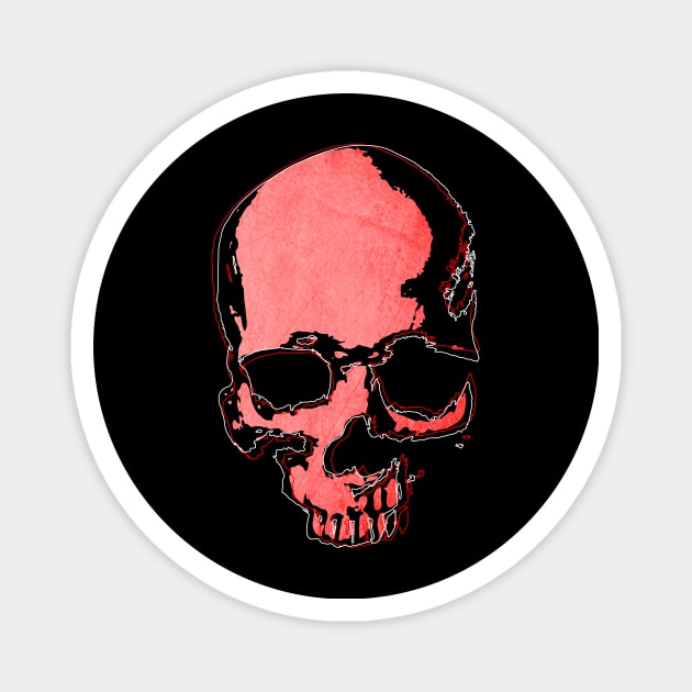 Red skull Magnet by manuvila